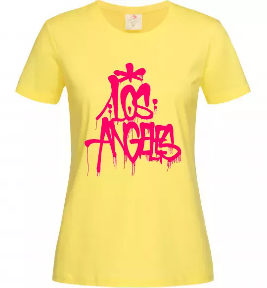 Жіноча футболка Los Angeles Grafity Лимонний фото