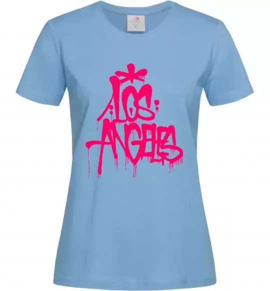 Жіноча футболка Los Angeles Grafity Блакитний фото
