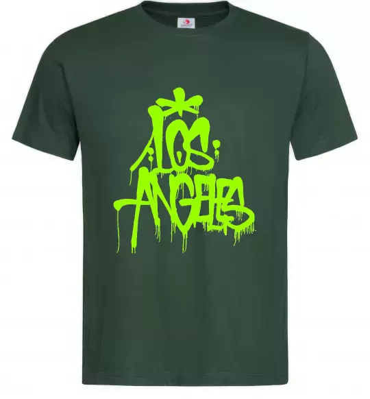 Чоловіча футболка Los Angeles Grafity Темно-зелений фото