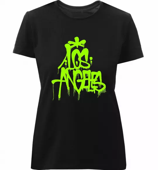 Женская премиум футболка Los Angeles Grafity Черный фото