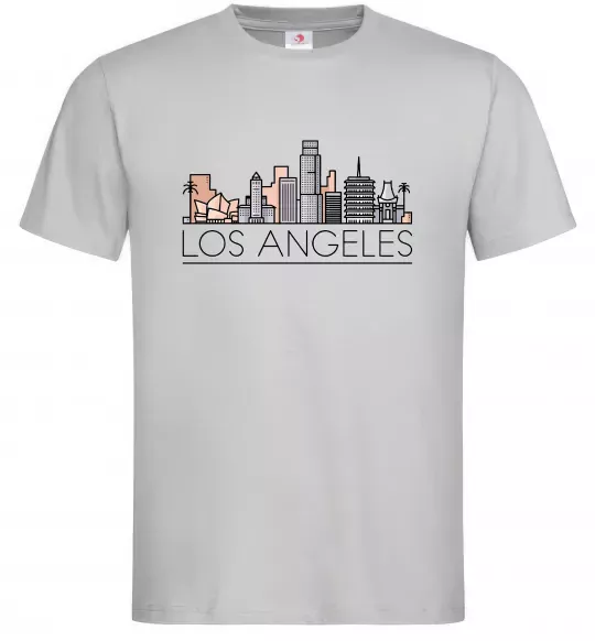 Мужская футболка Los Angeles city Серый фото