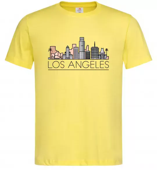 Мужская футболка Los Angeles city Лимонный фото
