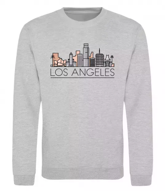 Свитшот Los Angeles city Серый меланж фото