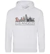 Чоловіча толстовка (худі) Los Angeles city Сірий меланж фото