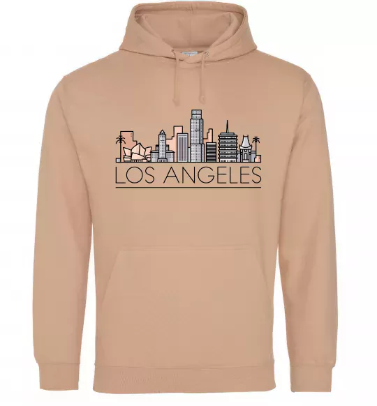 Женская толстовка (худи) Los Angeles city Песочный фото