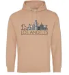 Женская толстовка (худи) Los Angeles city Песочный фото