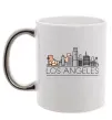 Чашка с цветной ручкой Los Angeles city Серебро фото