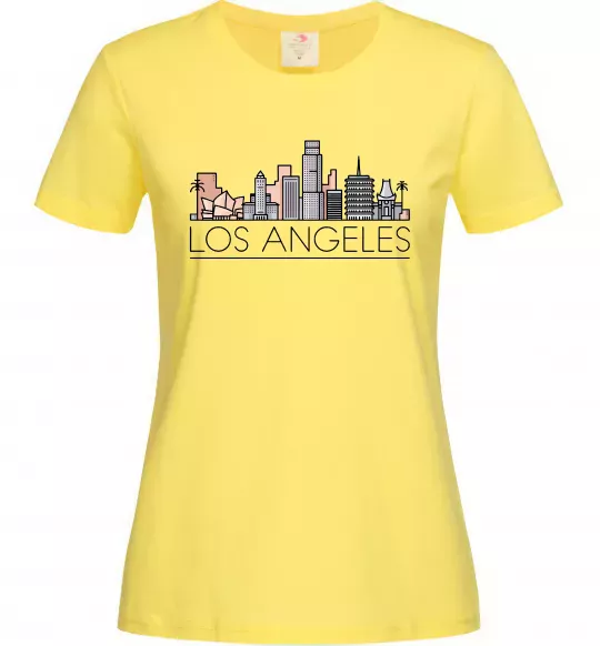 Жіноча футболка Los Angeles city Лимонний фото
