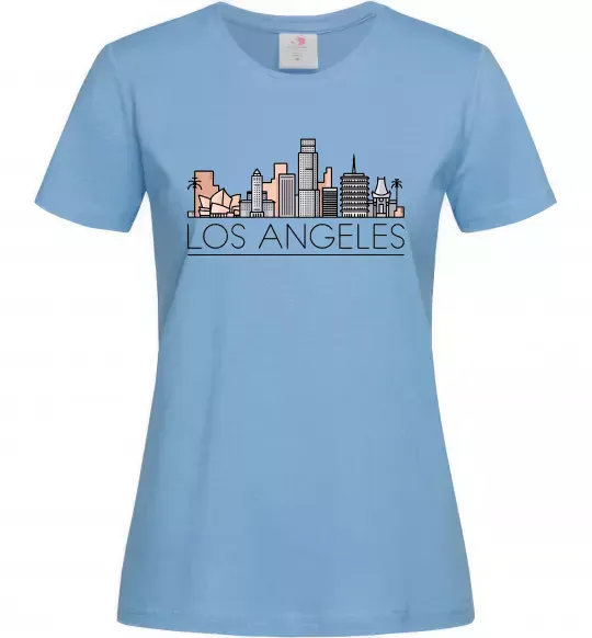 Жіноча футболка Los Angeles city Блакитний фото
