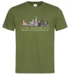 Мужская футболка Los Angeles city Оливковый фото