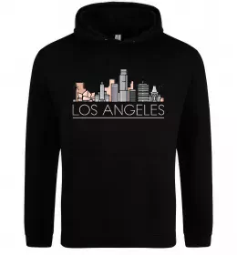 Мужская толстовка (худи) Los Angeles city Черный фото