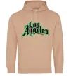 Женская толстовка (худи) Los Angeles California Песочный фото