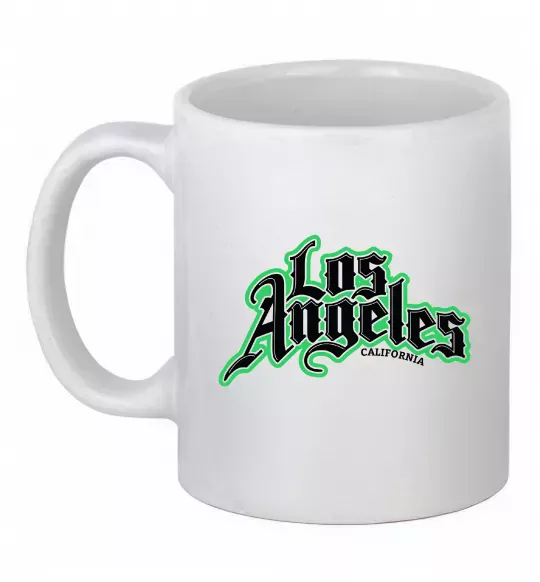 Чашка керамическая Los Angeles California Белый фото