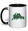 Чашка з кольоровою ручкою Los Angeles California Чорний фото