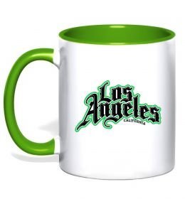 Чашка с цветной ручкой Los Angeles California