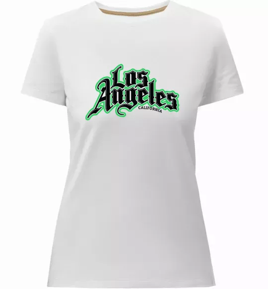 Женская премиум футболка Los Angeles California Белый фото