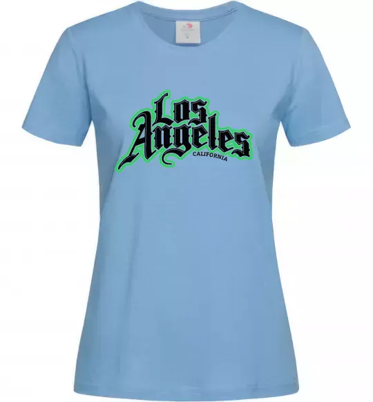 Жіноча футболка Los Angeles California Блакитний фото
