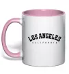 Чашка з кольоровою ручкою California LA Ніжно рожевий фото