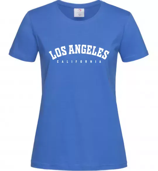 Жіноча футболка California LA Яскраво-синій фото