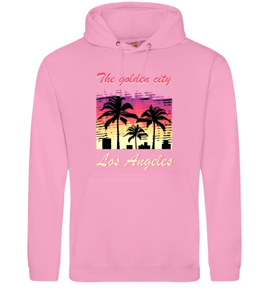 Чоловіча толстовка (худі) Los Angeles Golden City Рожевий фото