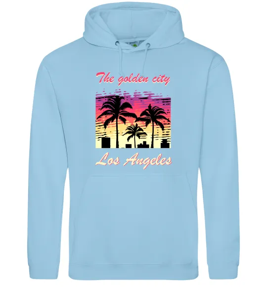 Женская толстовка (худи) Los Angeles Golden City Голубой фото