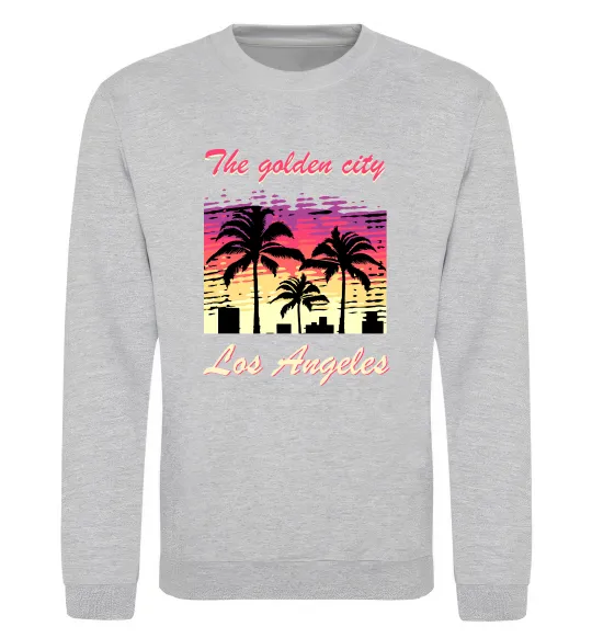 Свитшот Los Angeles Golden City Серый меланж фото