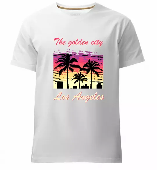 Мужская премиум футболка Los Angeles Golden City Белый фото