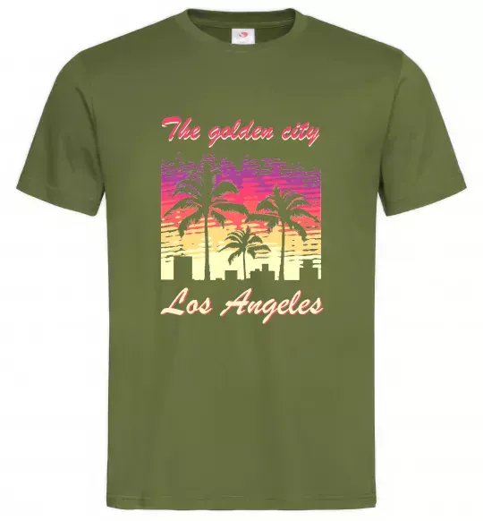 Мужская футболка Los Angeles Golden City Оливковый фото