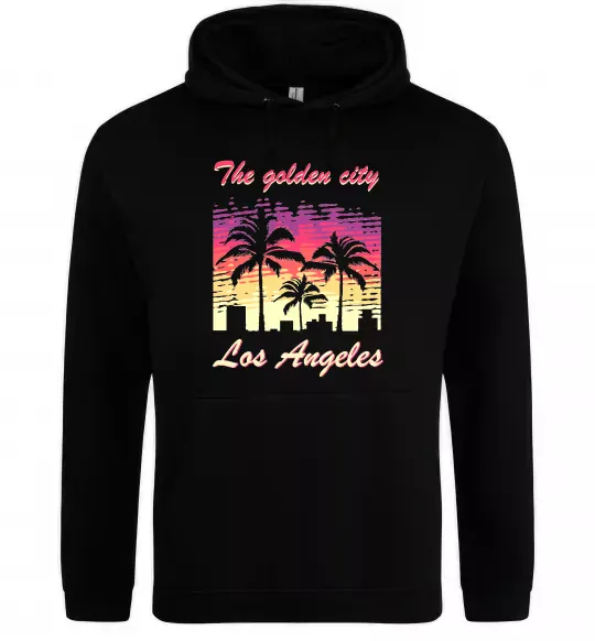 Мужская толстовка (худи) Los Angeles Golden City Черный фото