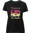 Женская премиум футболка Los Angeles Golden City Черный фото