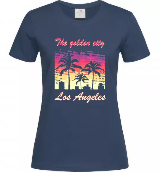 Женская футболка Los Angeles Golden City Темно-синий фото