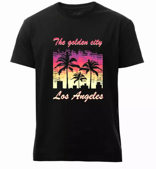 Мужская премиум футболка Los Angeles Golden City Черный фото