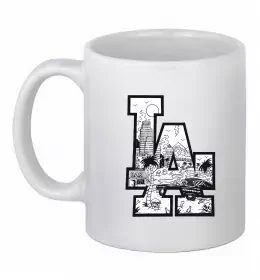 Чашка керамическая Los Angeles city Белый фото