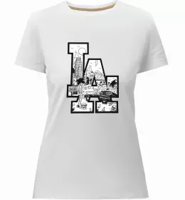 Женская премиум футболка Los Angeles Golden City Белый фото