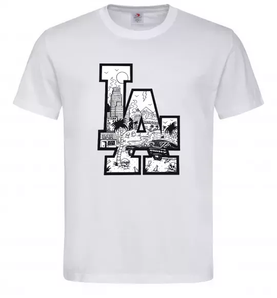 Мужская футболка LA darkside Белый фото