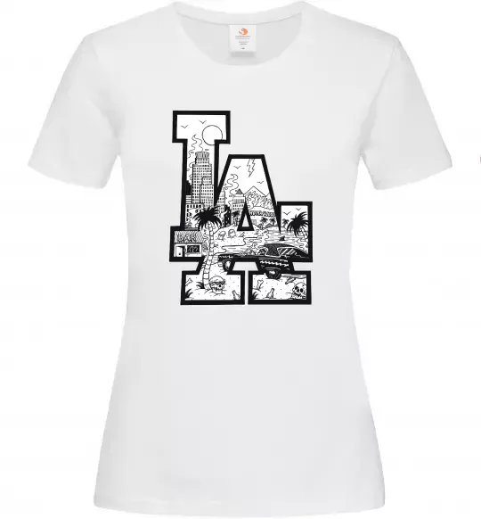 Женская футболка LA darkside Белый фото