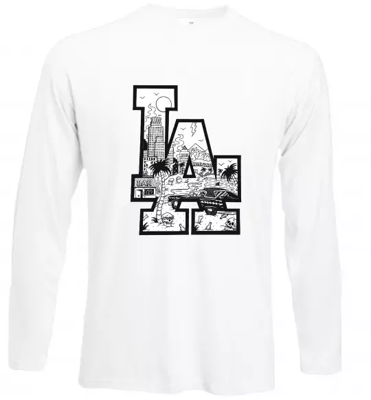 Лонгслів LA darkside Білий фото