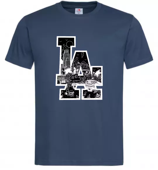 Мужская футболка LA darkside Темно-синий фото