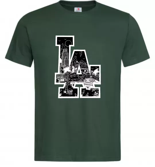 Мужская футболка LA darkside Темно-зеленый фото
