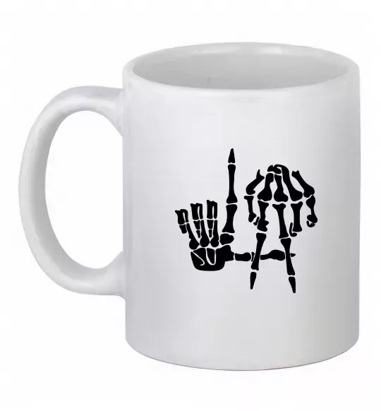 Чашка керамическая LA Bones Белый фото