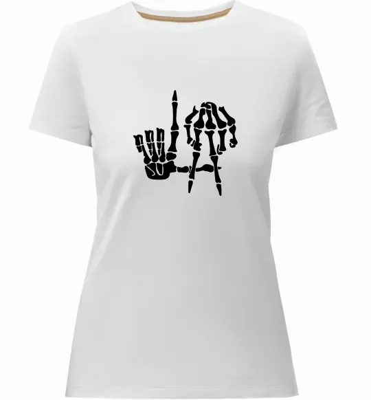 Жіноча преміум футболка LA Bones Білий фото