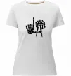 Жіноча преміум футболка LA Bones Білий фото