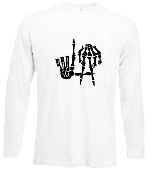 Лонгслів LA Bones Білий фото