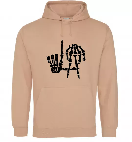 Мужская толстовка (худи) LA Bones Песочный фото