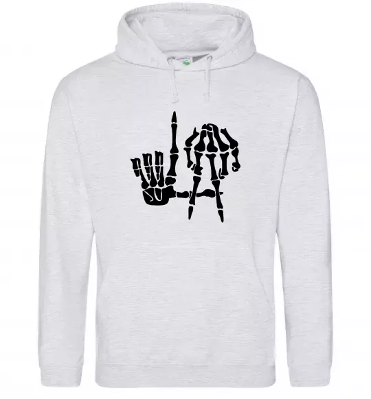 Жіноча толстовка (худі) LA Bones Сірий меланж фото