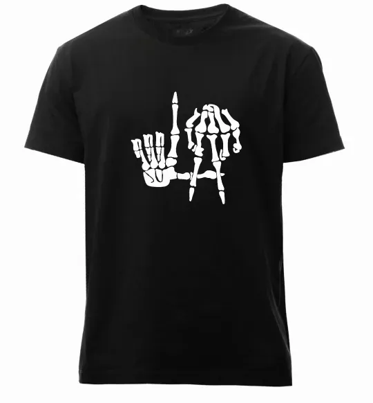 Чоловіча преміум футболка LA Bones Чорний фото