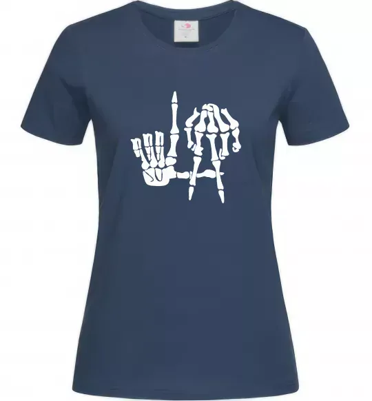 Женская футболка LA Bones Темно-синий фото