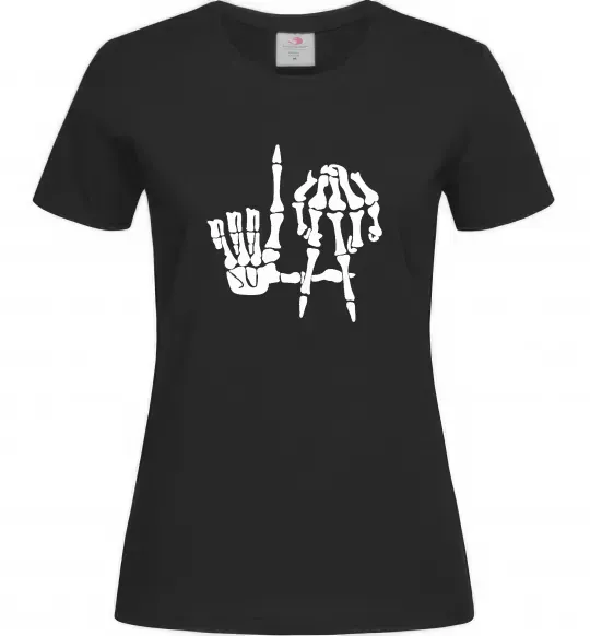 Женская футболка LA Bones Черный фото