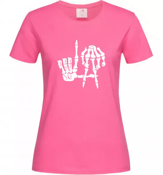 Женская футболка LA Bones Ярко-розовый фото
