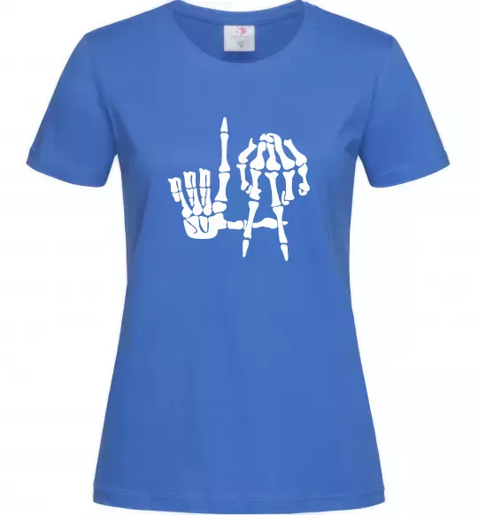 Женская футболка LA Bones Ярко-синий фото